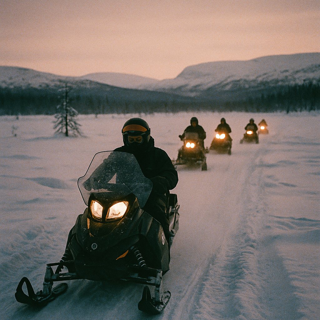 FulleRulle snowmobile tours in Swedish Lapland